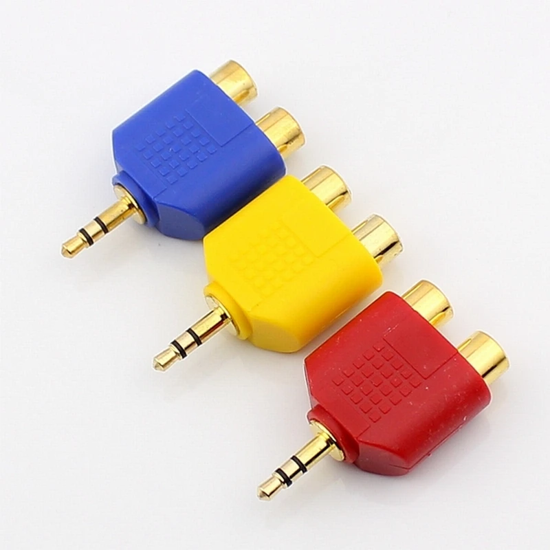 Высокое качество цвета M/F разъем 3 5 мм стерео штекер на 2 RCA Женский сплиттер