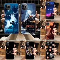 hp magic harries phone case cover hull for iphone 5 5s se 2 6 6s 7 8 12 mini plus x xs xr 11 pro max black painting hoesjes soft