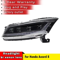 car accessories for honda accord 8 08 13 head lamps led rel headlights dynamic turn signal lights bi lens angel eyes assembly