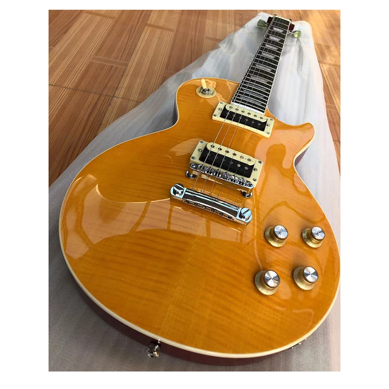 

Classic brand electric guitar, exquisite natural ripple, thick sound, fine workmanship, free delivery.