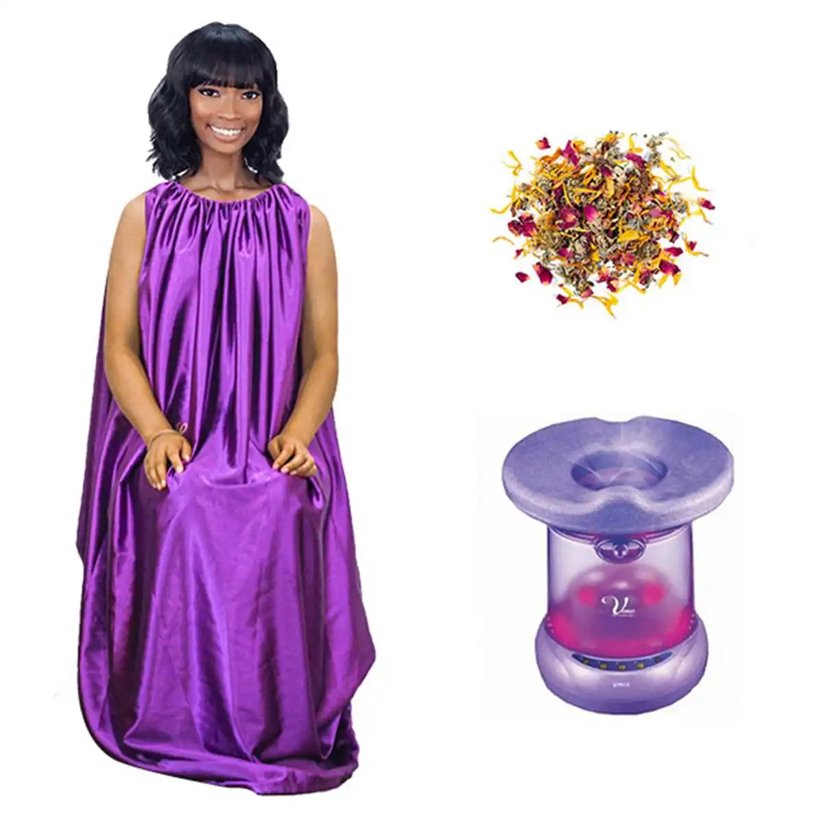 

Yoni Steam Gowns Vaginal Detox Yoni Steam Herbs Dress V steam Vaginal Steaming Hip Bath Rope Detox Steam Gowns Functional Steam