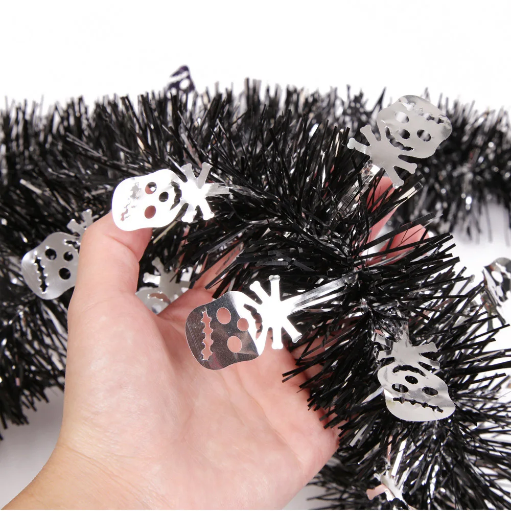 Рождественская гирлянда из мишуры для Хэллоуина рождественские украшения