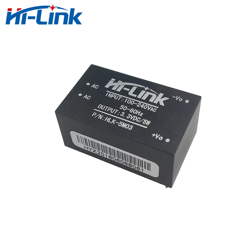 Free shipping 3pcs HLK-5M03 AC DC 220V to 3.3V 5W mini power supply module intelligent household switching | Электроника