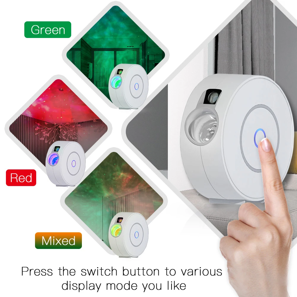 Умный лазерный проектор Tuya, Wi-Fi проектор со звездным небом, размахивающий ночник, цветное светодиодное приложение, беспроводное управление,...