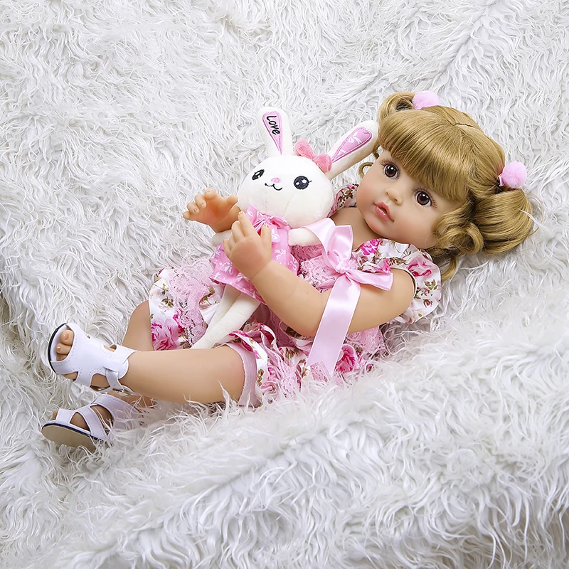 

Кукла реборн WXICQ 55 см, кукла-младенец для девочек, полностью силиконовая мягкая на ощупь Гибкая анатомическая корректная