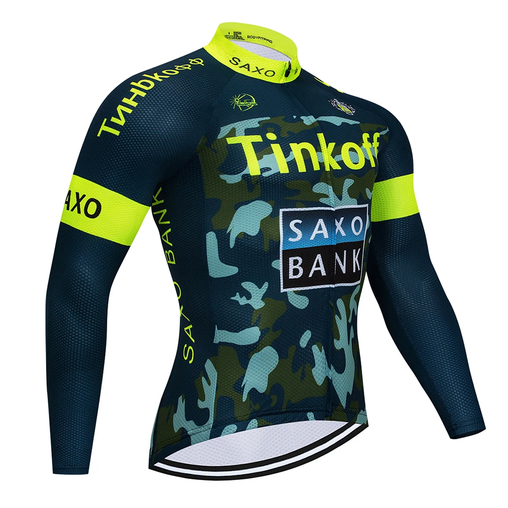 Long jersey Tinkoff велокофты с длинным рукавом, комплекты велосипедной одежды, одежда для велоспорта, Roupa Ropa De Ciclismo, комплект велосипедной одежды - Цвет: Long jersey