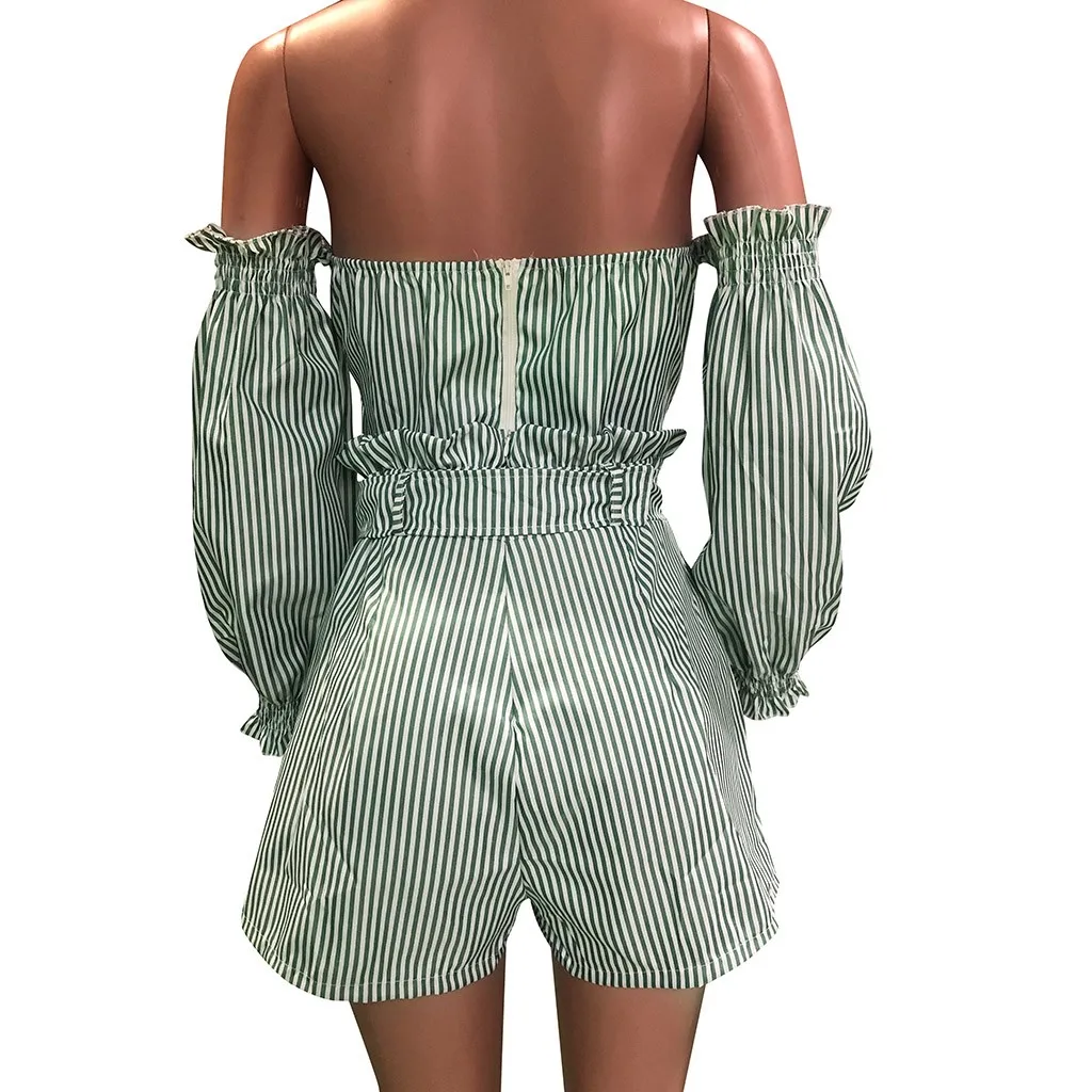 Комплект из двух предметов Модные женские сексуальные полосатые шорты с