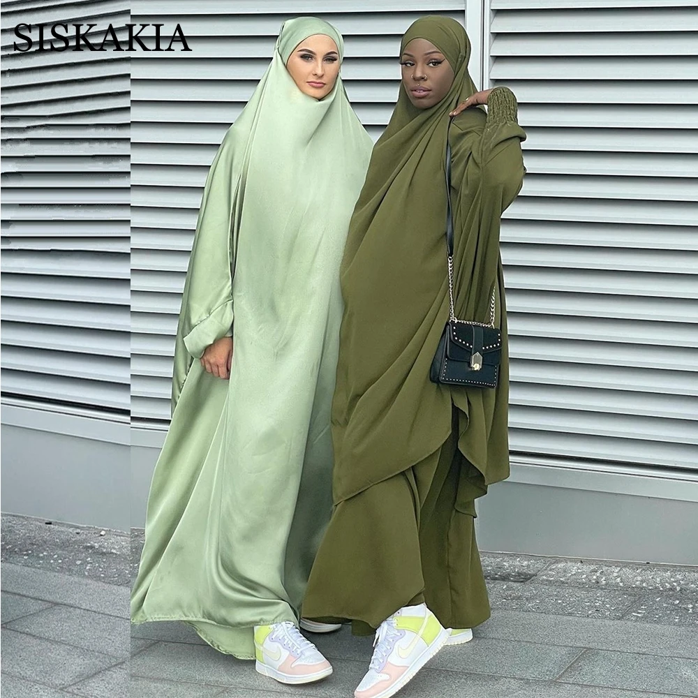 Средний Восток Дубай турецкий халат платье для женщин мусульманский сплошной Атлас химар размера плюс Niqab Марокко Caftan Исламская одежда для ...