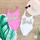 Цельный купальник для невесты и малышей, бикини с радужным принтом, женский сексуальный купальник пуш-ап, женская пляжная одежда, летние купальные костюмы с открытой спиной, 2021