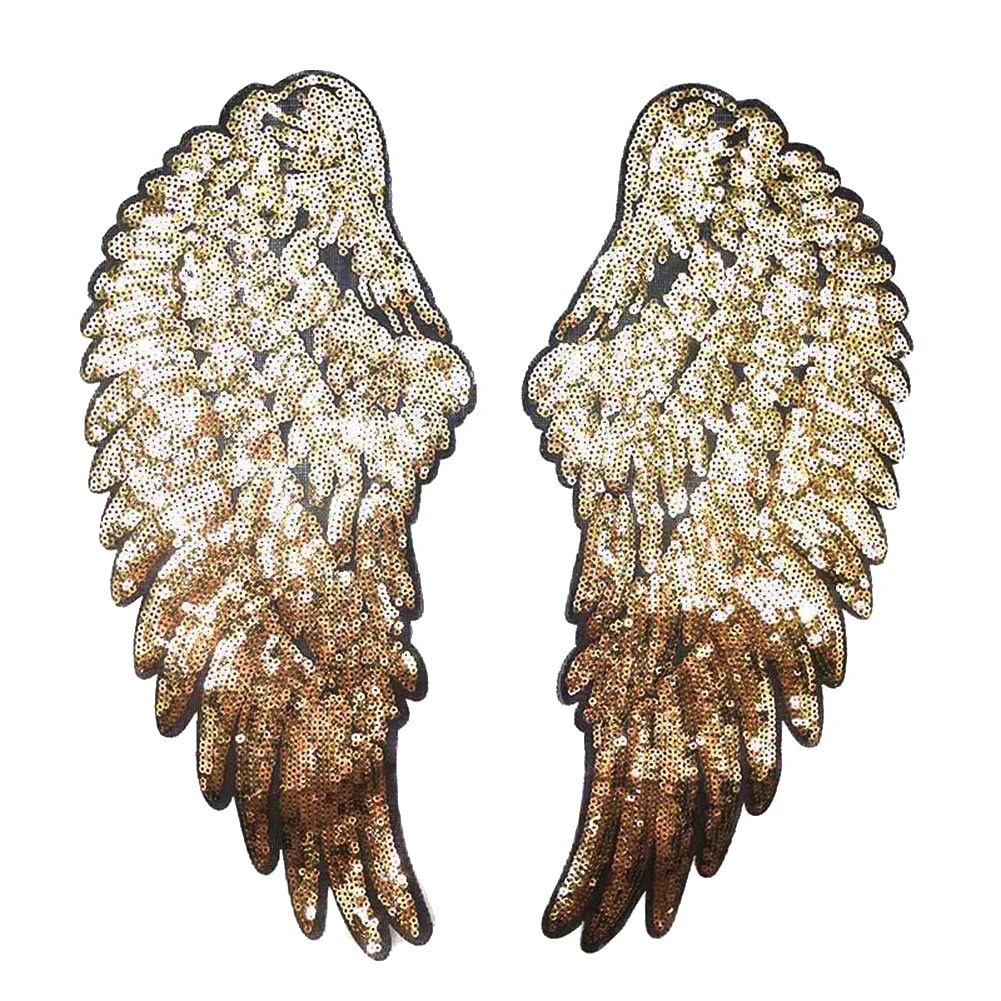 SANWOOD/1 пара модный дизайн с блестками аппликация в виде крыла вышитые шить на