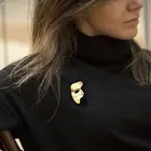 Брошь с абстрактным лицом, из сплава, Timlee X142