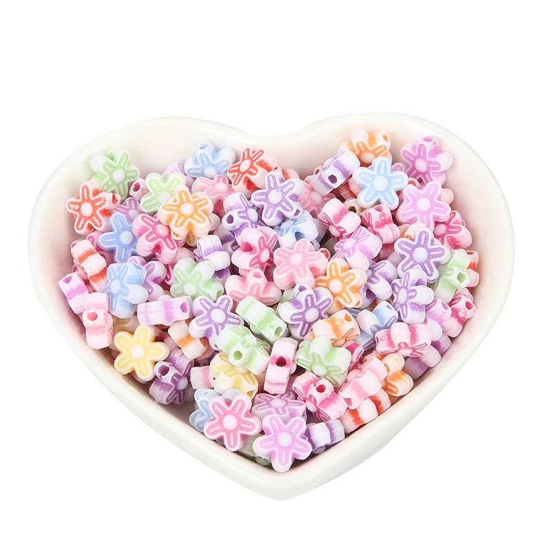 100 шт смешанных цветов акриловые бусины 9x4 мм для ювелирных изделий маркировки