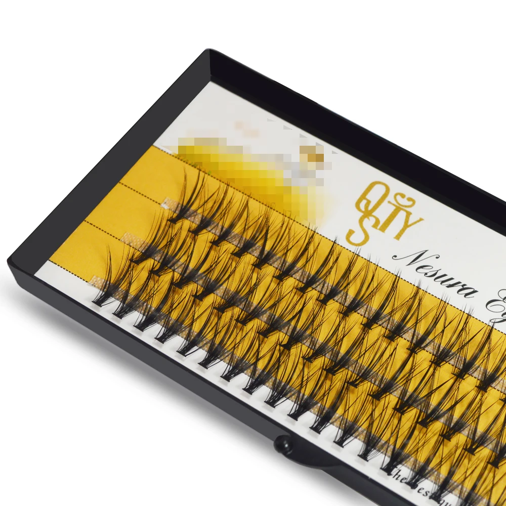 QSTY 0.07C 20D Professional Individual Eyelash Extension Natural Long Black Effect Makeup False Cluster Eyelashes Soft Cilia | Красота и