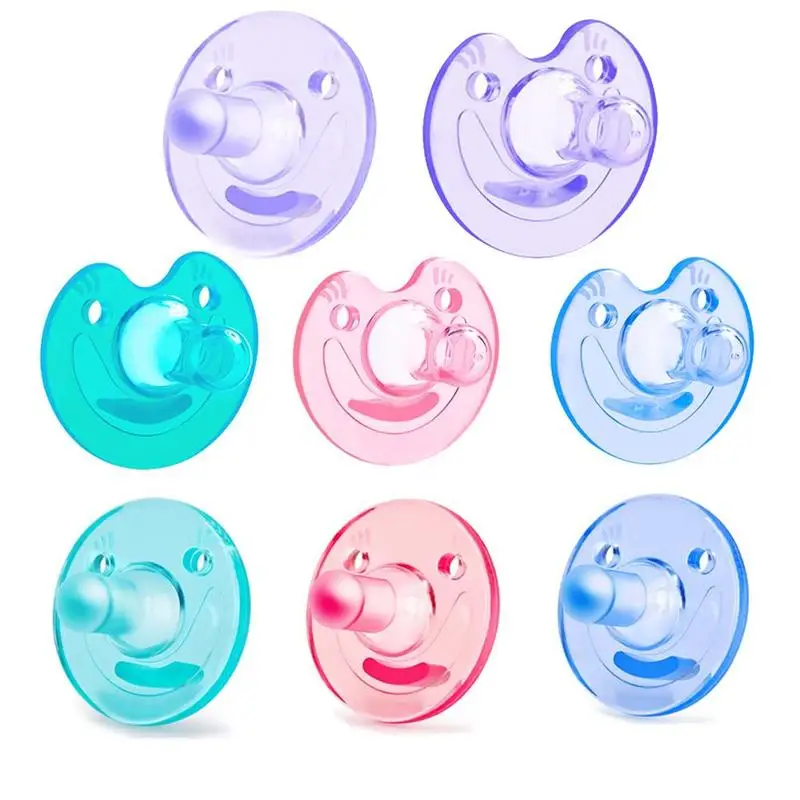 

Newborn baby pacifiers to pacify the baby silicone round comfortable play game thumb mouth mouth th pacifier head silicone K2M3