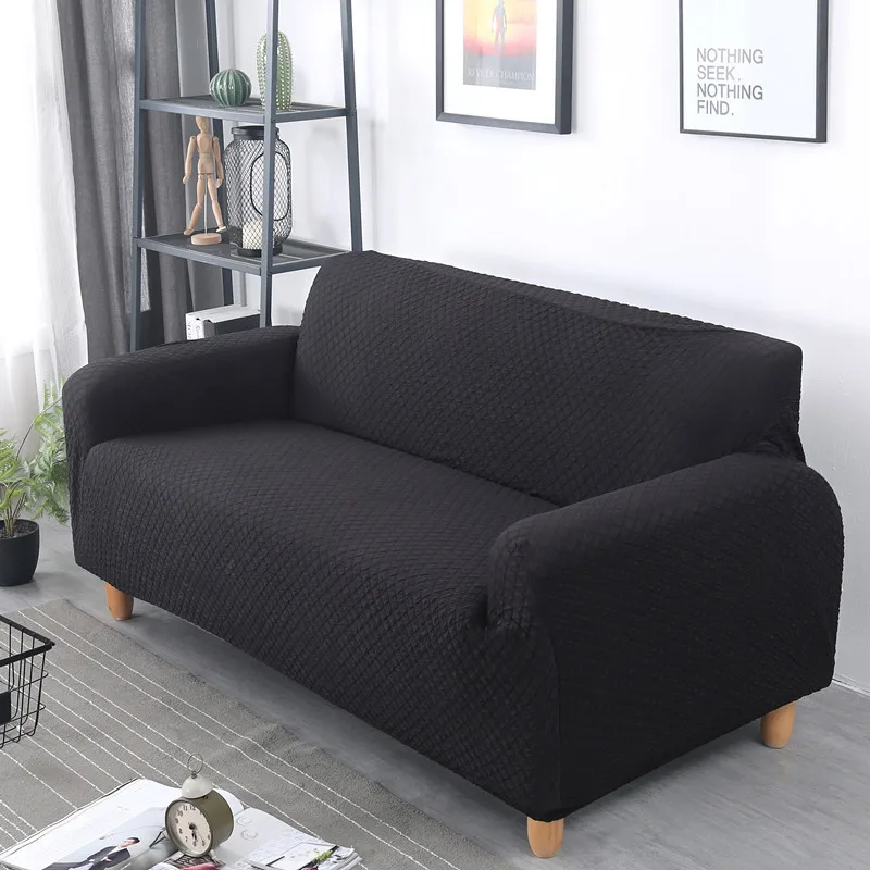 

Soft Cover Knitted Cotton Slipcovers All-inclusive Couch Case For 4 Size Different Shape High Quanlity Solid Color All 90-300cm