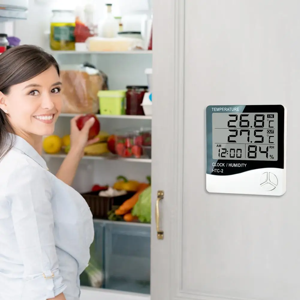 ЖК дисплей Цифровой термометр гигрометр крытый Открытый с температурой