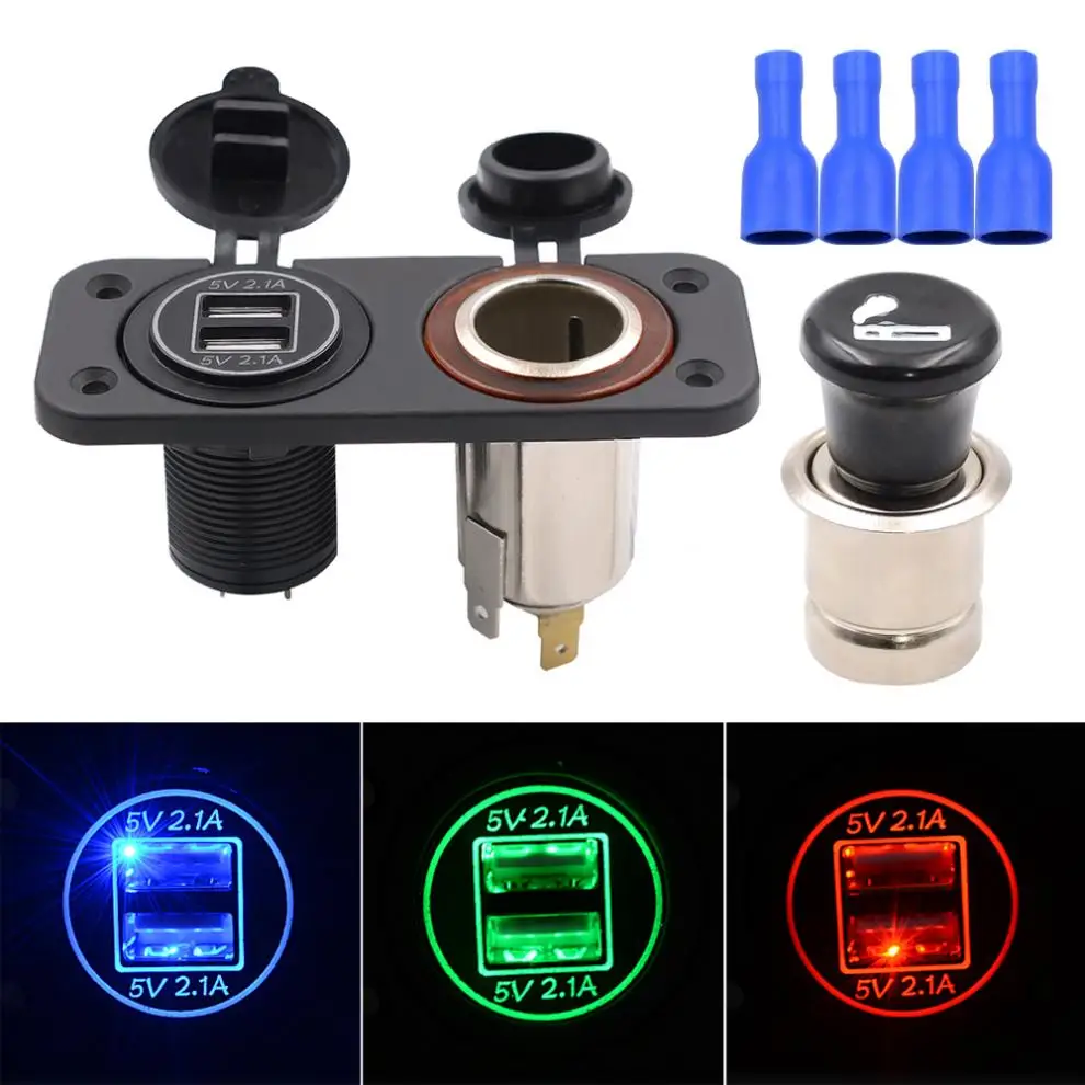 5V 4.2A центральная консоль двойной USB автомобиль мобильный телефон зарядное