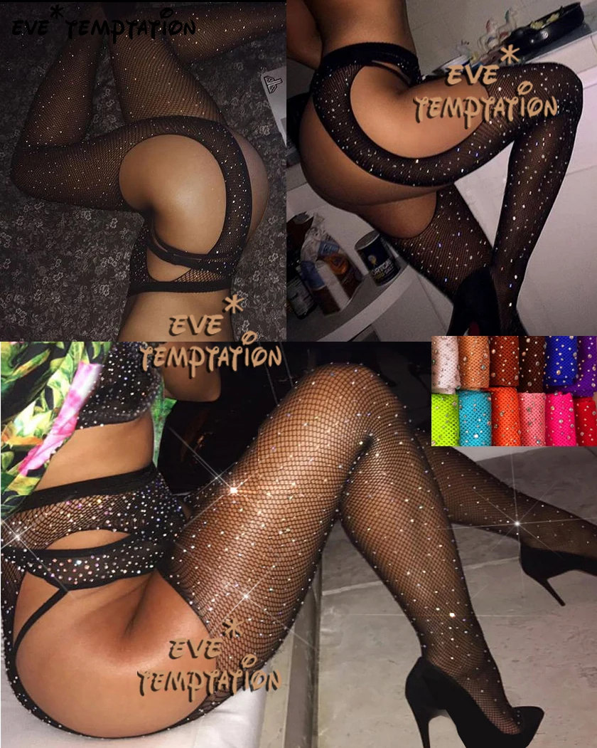 Лидер продаж блестящее нижнее белье сетчатые носки колготки женское мерцающие