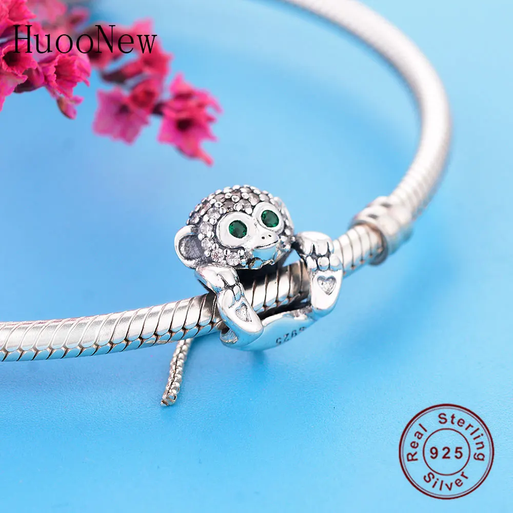 Fit оригинальный Pandora браслет с подвесками Аутентичные 925 серебро животное