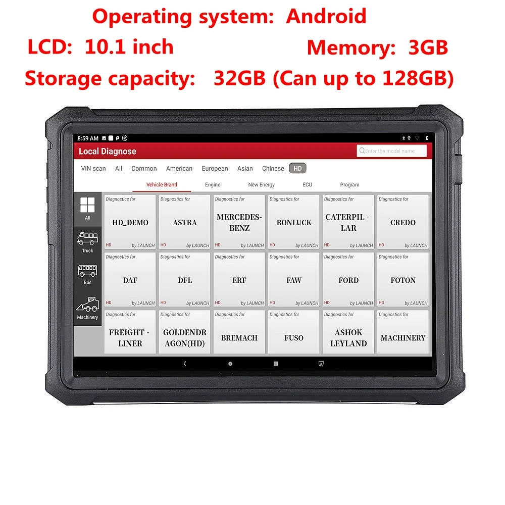 Оригинальный диагностический инструмент LAUNCH X431 V + HDIII для грузовиков модулей HD iii