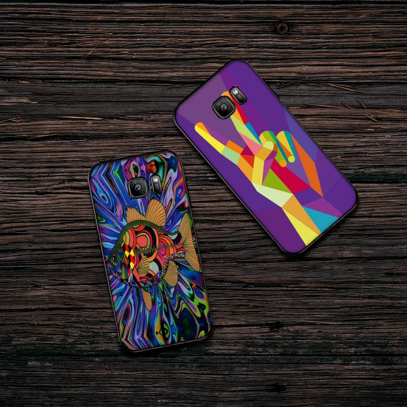 Psychedelic Art Peace чехол для samsung S6 S7 EDGE S8 S9 PLUS Мягкий силиконовый S10 NOTE 8 9 M10 M20 M30 Coque Funda |