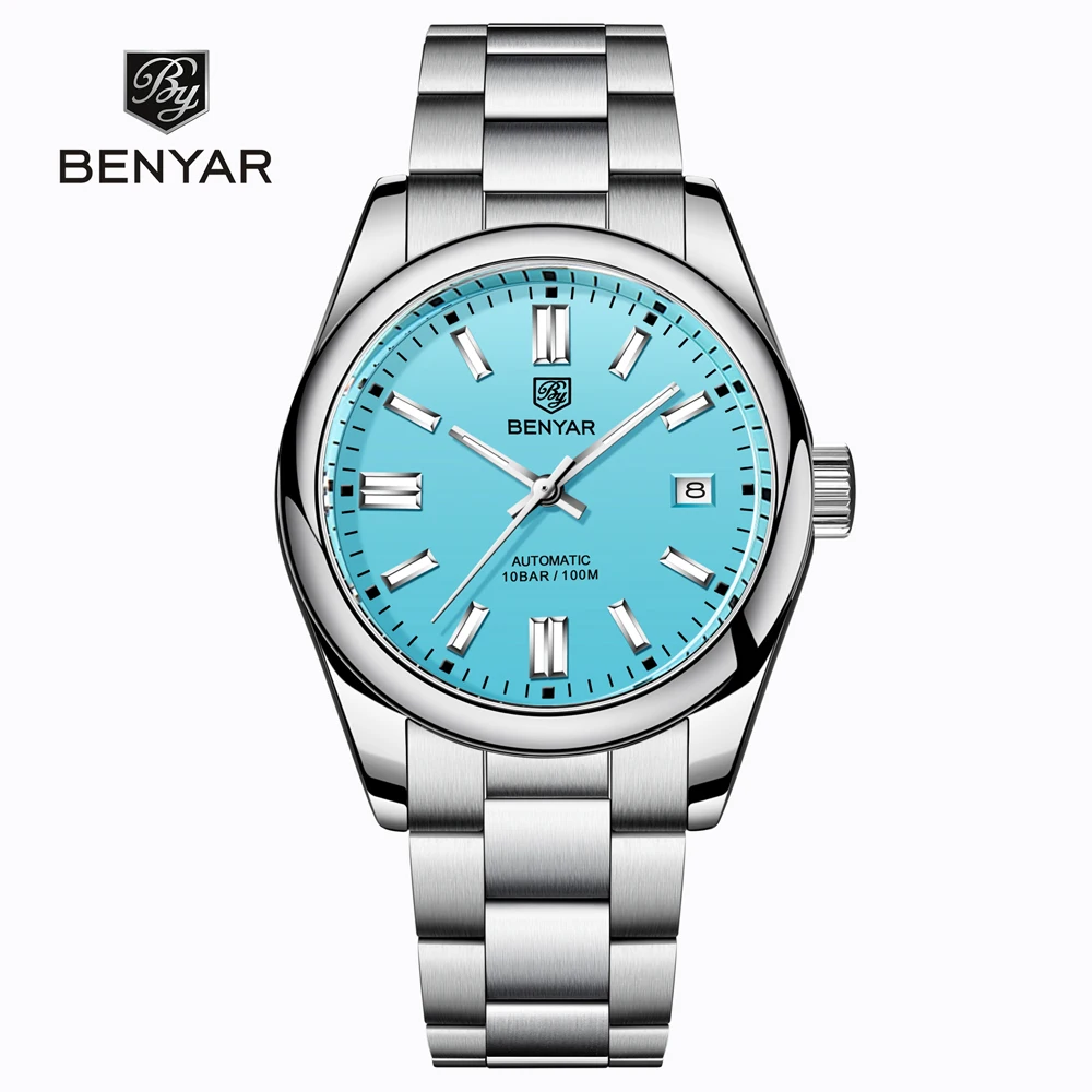 2023 New BENYAR 39MM Casual Automatic Watch For Men Sports Mechanical Wristwatches Stainless Steel Waterproof Relogio Masculino