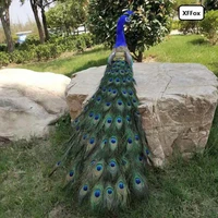 big real life colourful peacock model foamfeather new simulation beautiful peacock bird gift about 120cm xf2394