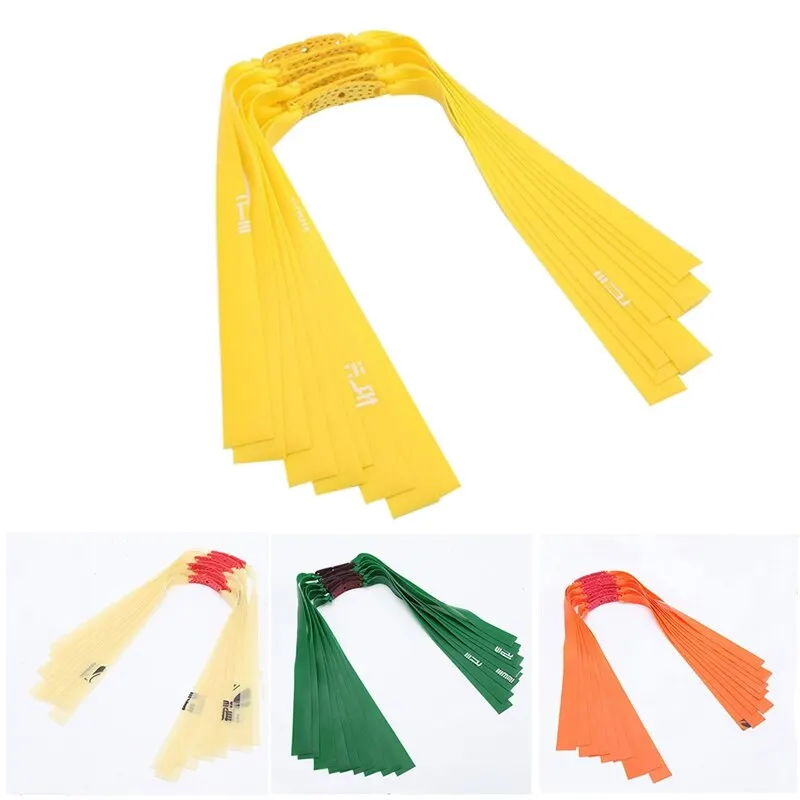

1pcs Slingshots Flat Rubber Band Thicknes 0.55-0.8mm 4 Color Catapult Natural Latex Flat Elastic Resilient for Shooting