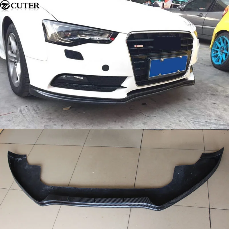 

A5 Carbon Fiber front bumper front lip for Audi A5 standard bumper Car Body Kits 12-16