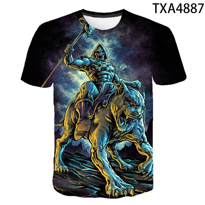 

Summer New Skeleton Streetwear Fashion T-shirt Men Women Children 3D Printed Cotton Short Sleeve Boy Girl Kids Casual Tops Tee