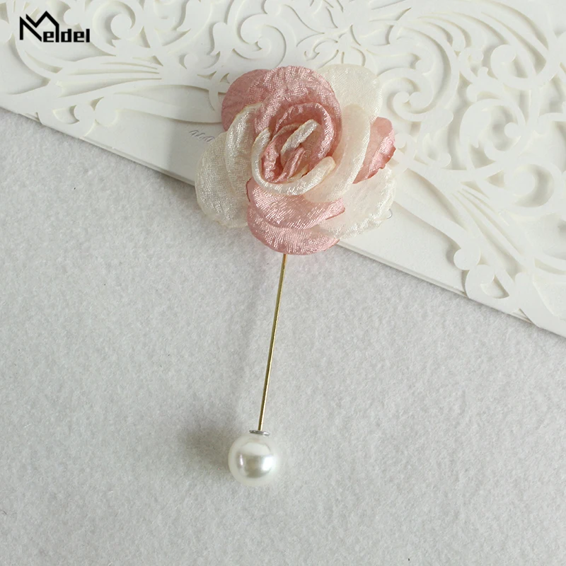 Meldel женская брошь свадебные корсажи и бутоньерки Цветы Ткань Цветок Свадебные