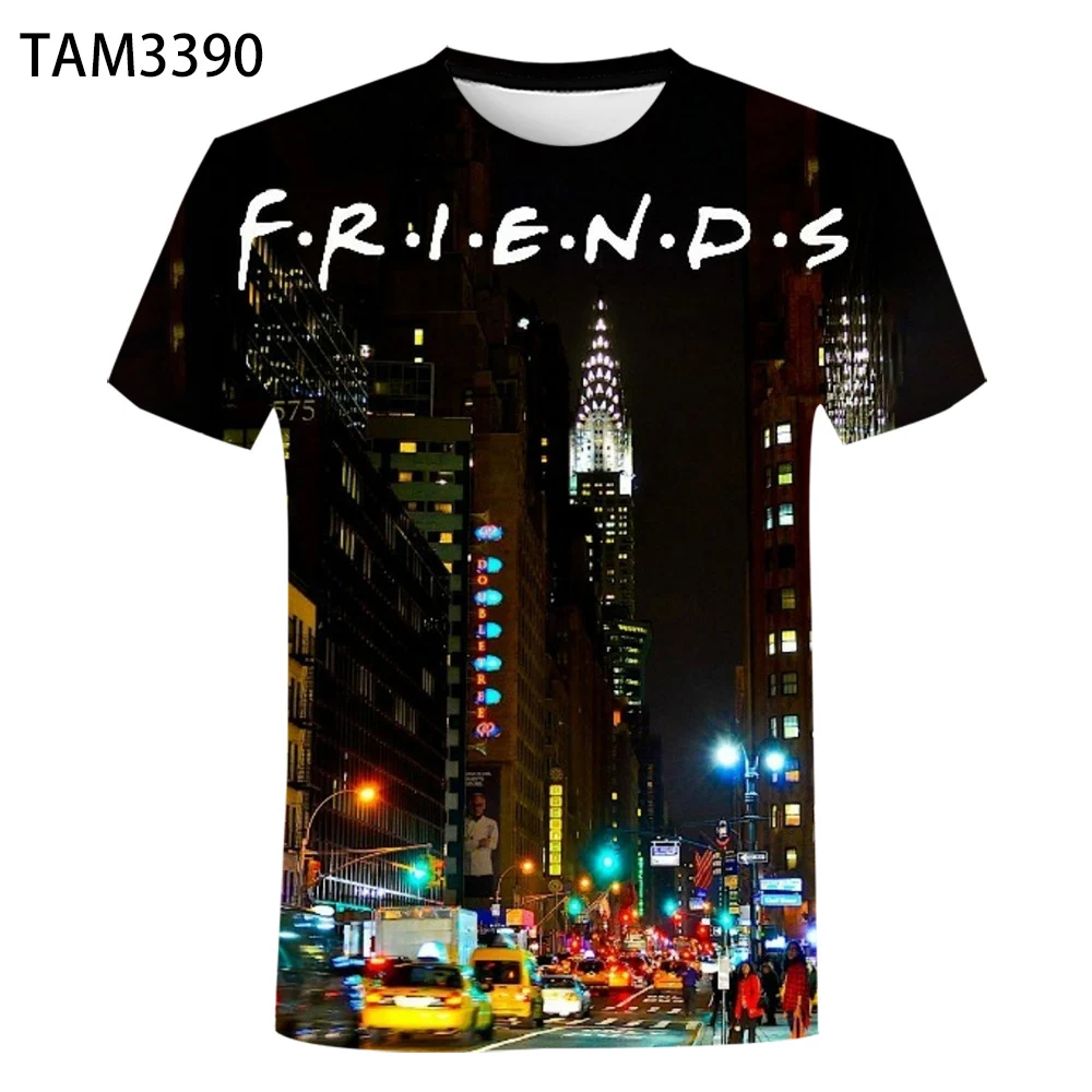 

Friend 2021 Fashion 3D Print Men Women Summer Casual Short Sleeve Cotton T-Shirt Boy Girl Kids Children Streetwear Cool Tops