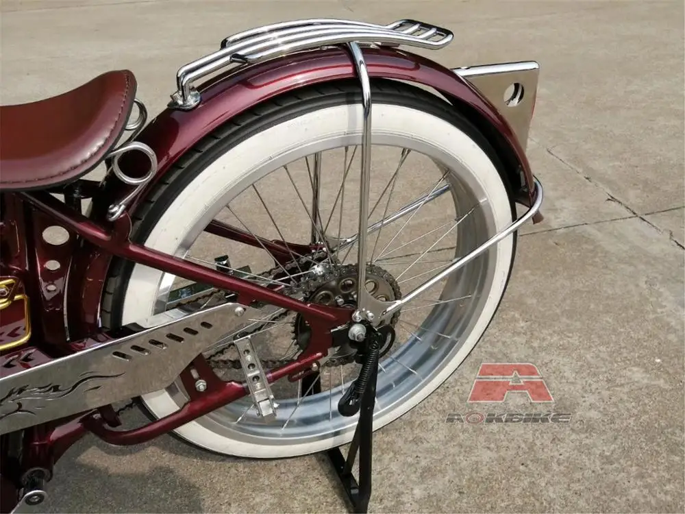 6.5HP мотор 166CC 15 л Бензобак ручной работы Чоппер Велосипед прочный парень на заказ