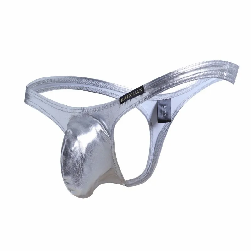 Мужское нижнее белье Sissy Tanga jockstrap Wet Look из искусственной кожи мужские стринги с