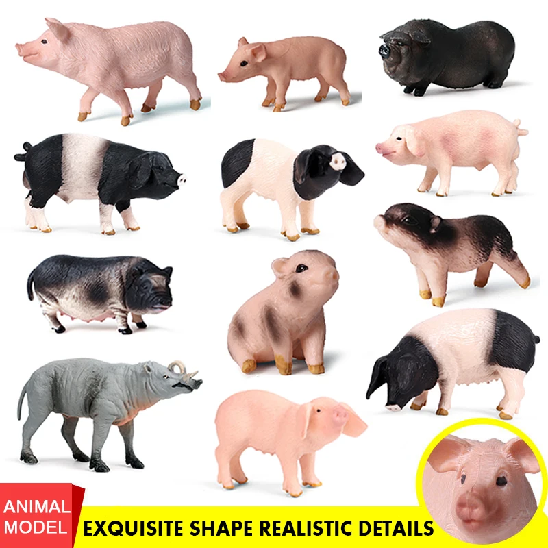 Экшн-фигурки и игрушки фигурка фермы свинка мини модель птицы Коллекционная для
