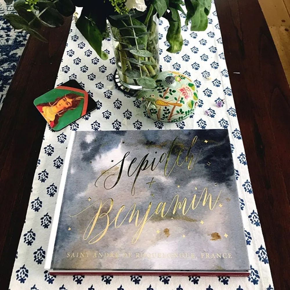 Фольга Золотая Свадебная Гостевая книга с именем звезды на заказ помолвка