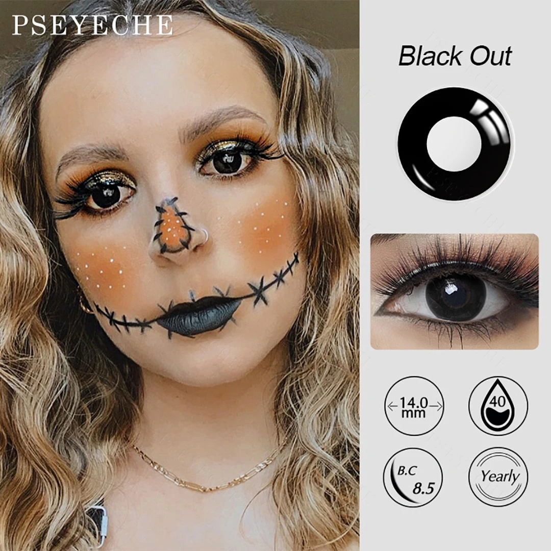 Цветные контактные линзы затемняющие контакты для Хэллоуина глаз косметические