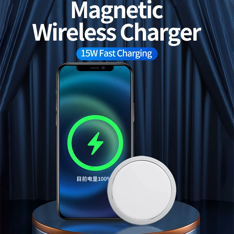 15w magnetic wireless charger for iphone 12 pro max 12pro qi fast charger for iphone 12 mini usb c pd adapter magsafing free global shipping
