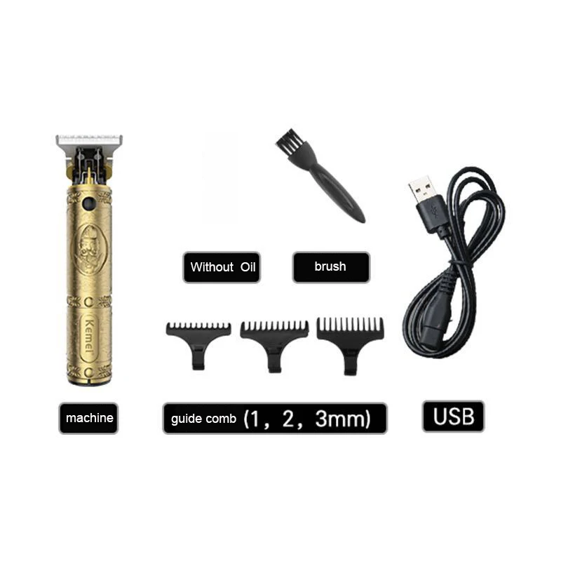 

KM-700B профессиональная машинка для стрижки волос, USB перезаряжаемая электрическая машинка для стрижки волос со стальными керамическими лезв...