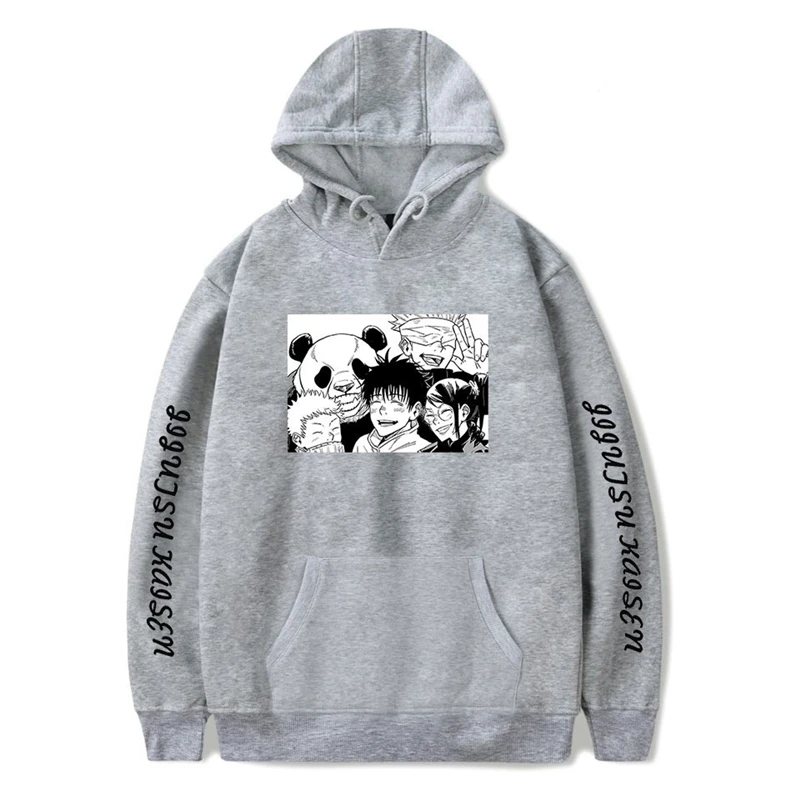 

2021 Hot Anime Jujutsu Kaisen Hoodies Cool Pop Cartoon Printed Hooded Sweatshirts Men Women Casual Loose Pullovers Hooded Autumn