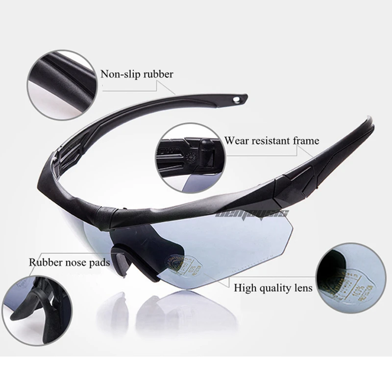 Очки с 3 линзами поляризационные для горных велосипедов | Спорт и развлечения