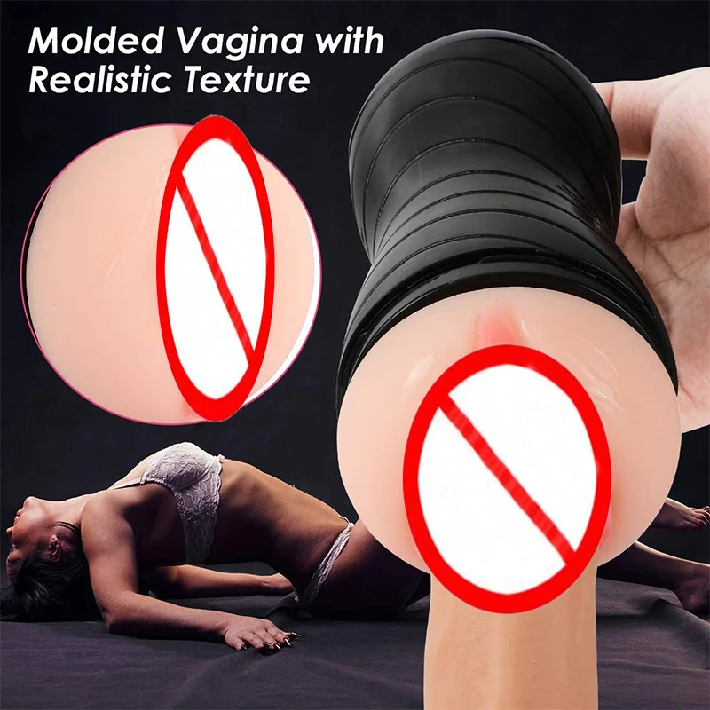 

Male Masturbator with Two Realistic Vagina Openings with 30ml Lubricant Sex Toys Vagina Adult Endurance Exercise Sex Products D