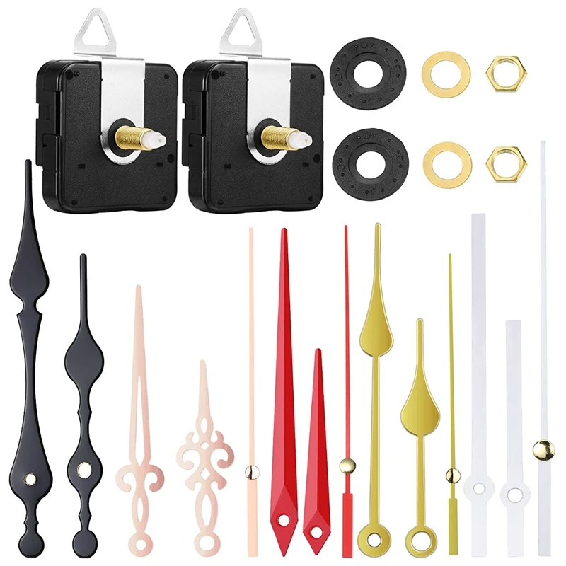 

2 шт., кварцевые настенные часы с 5 различными стрелками