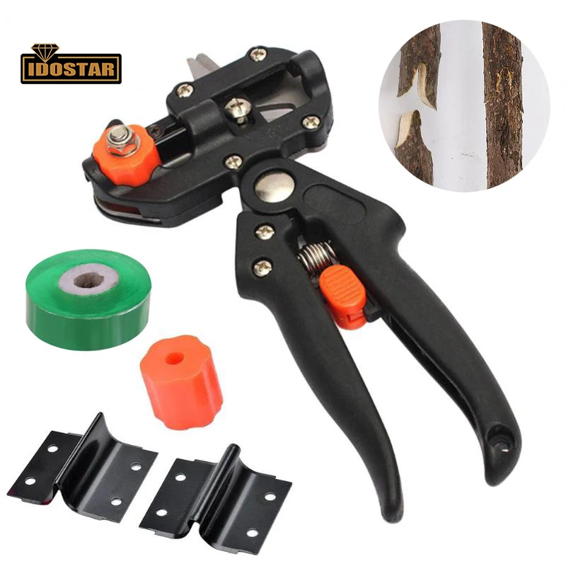 Garden Tools Grafting Pruner Chopper Vaccination Cutting Tree Plant Shears Scissor and 2/2.5/3cm Graft Film Tape Dropshipping