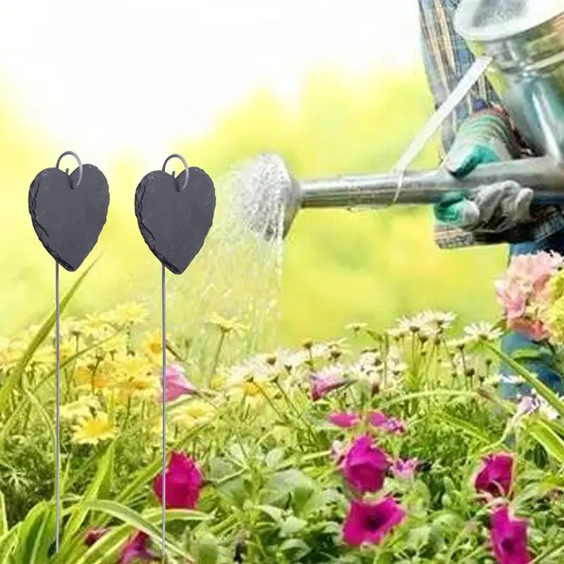 1 шт. Сланцевые ярлыки для растений из натурального железа подвесной теплица