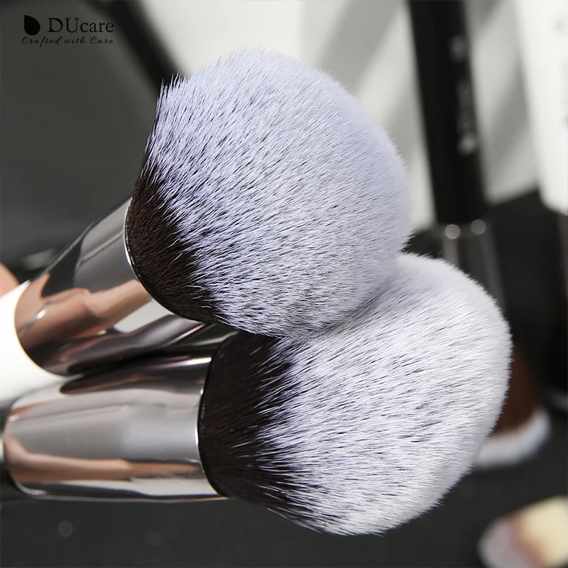 DUcare 31 шт. кисти для макияжа с мешком черная/белая натуральная кисточка из козьей