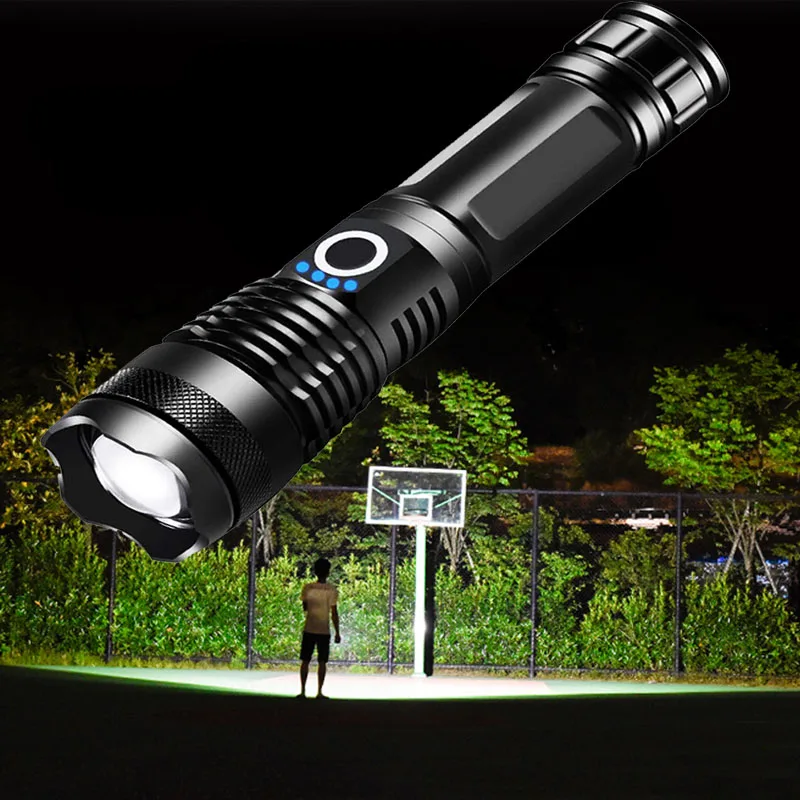 ZK20 XHP50 светодиодный флэш-светильник фонарь Zoom USB Перезаряжаемый 18650 26650 lanterna tatica