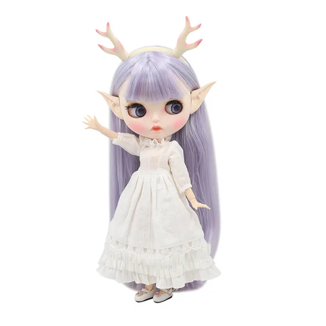 ICY factory blyth кукла на заказ кукла 1/6 bjd белая кожа суставное тело, новое матовое лицо открытый рот закрытые глаза - Цвет: C