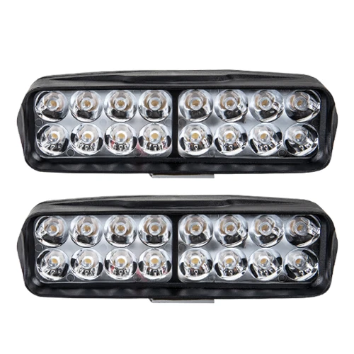 2pcs 16 leds VooVoo Автомобильный светодиодный головной светильник 12 Вт/18 Вт/24 Вт белый авто Рабочий Точечный светильник 4X4WD внедорожный мото противотуманный светильник 12 В аксессуары для мотоциклов - Испускаемый цвет: 2pcs 16 leds