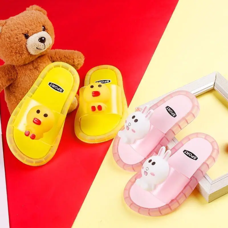 

New Children Luminous Slippers Soft Shoes Comfortable Toddler Kid Baby Home Shoes Lovely Cartoon Smile Pattern Non-slip Shoes
